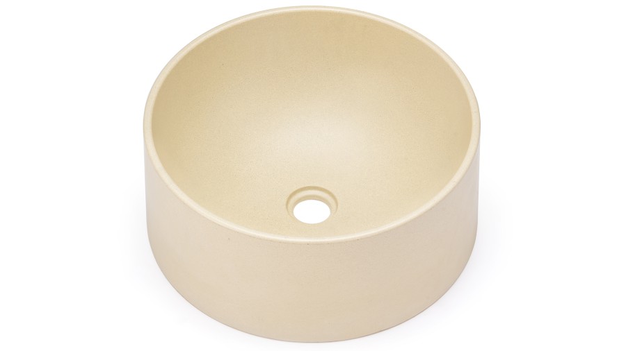 15263-umyvadlo_columba_basic_lightyellow_01 Umyvadlo 40 cm COLUMBA BASIC - světlá žlutá, bez dekoru, lak mat