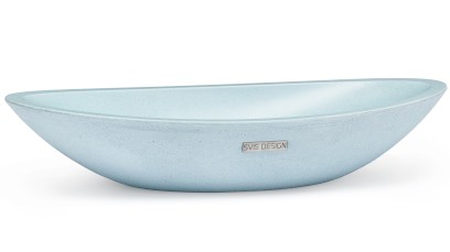 Umyvadlo 60 cm ORION BRUSHED - velmi světlá kobaltově modrá, bez dekoru, lak mat
