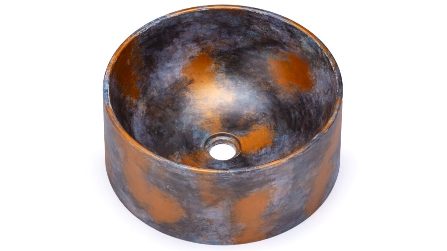 15094-umyvadlo_columba_basic_alchemy_blue_blackandcopper_01 Umyvadlo 40 cm COLUMBA BASIC - ALCHEMY modrá, černá a měděná, lak polomatný