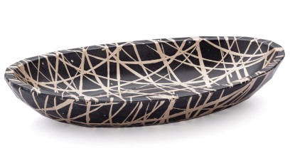 Miska 19 cm DIAMOND BASIC - PUNK černá a champagne, lak polomatný