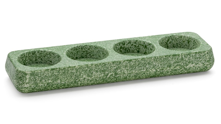 Svícen PERSEUS BASIC na 4 svíčky - SPLASH, zelená, lak mat