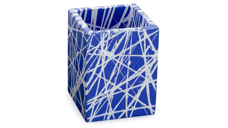 Kelímek SIRIUS BASIC - PUNK, modrá a bílá, lak mat