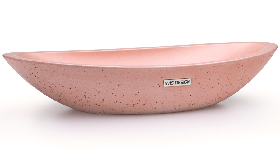 Umyvadlo 60 cm ORION BASIC - světlá cihlově červená, bez dekoru, lak mat