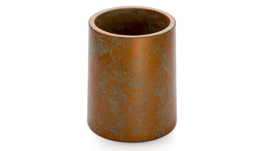 Kelímek COLUMBA BASIC - SMOKED METAL, měděná a zelená, lak polomatný