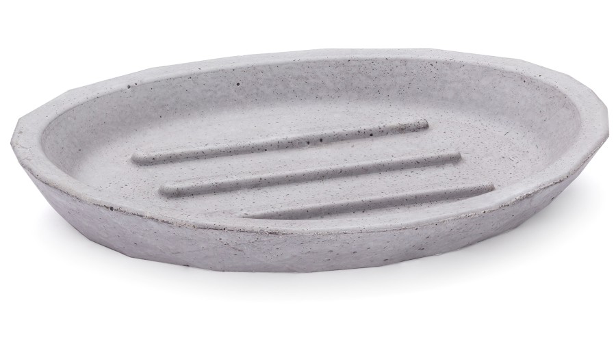 Mýdlenka 15 cm DIAMOND BASIC - světlá šedá, bez dekoru, lak mat