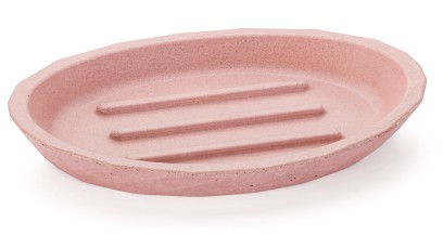 Mýdlenka 15 cm DIAMOND BASIC - velmi světlá cihlově červená, bez dekoru, lak mat