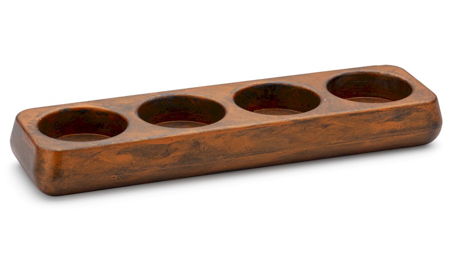 Svícen PERSEUS BASIC na 4 svíčky - AGED METAL, měděná a černá, lak mat