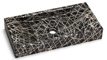 Umyvadlo 60 cm SIRIUS BASIC - PUNK, černá a champagne, lak polomatný