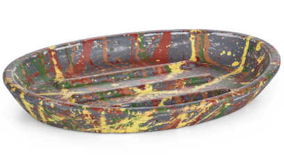 Mýdlenka betonová 15 cm ORION BASIC - přírodní, dekor PUNK šedá, lak mat