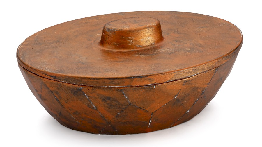 Box s víkem DIAMOND BASIC 001 - AGED METAL, měděná a černá, lak mat