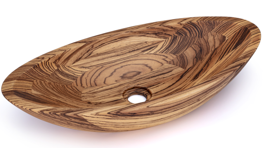 Umyvadlo ORION 60 cm ZEBRANO lak matný natural