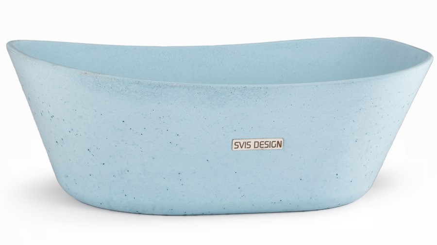 Umyvadlo 50 cm LIBRA BASIC - střední kobaltově modrá, bez dekoru, lak mat