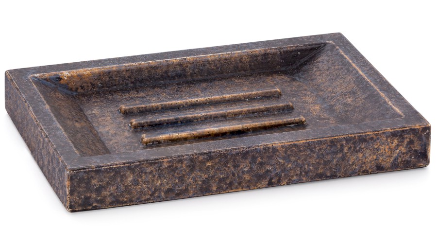 Mýdlenka 15 cm SIRIUS BASIC - DARK STONE modrá, okrová a černá, lak mat