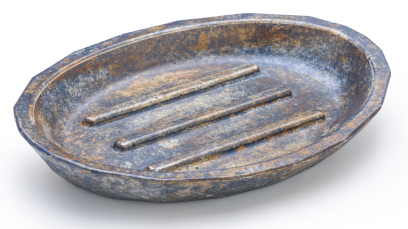 Mýdlenka 15 cm ORION DIAMOND - GRANITE modrošedá a okrová, lak polomatný