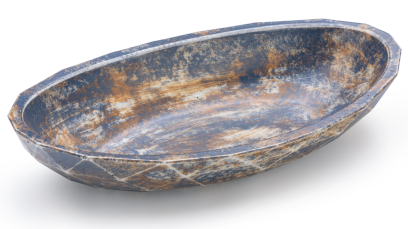 Miska 19 cm ORION DIAMOND - GRANITE modrošedá a okrová, lak polomatný