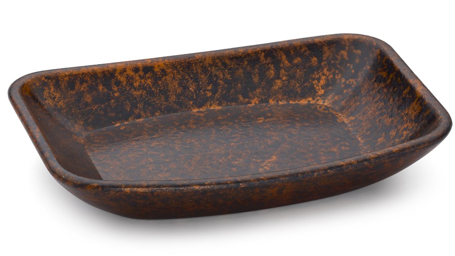 Miska 15 cm VIRGO BASIC - SMOKED METAL měděná a černá, lak polomatný