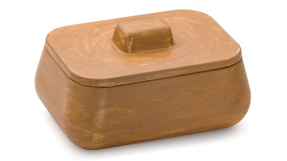 Box s víkem PERSEUS BASIC 001 - PATINA, okrová, lak mat