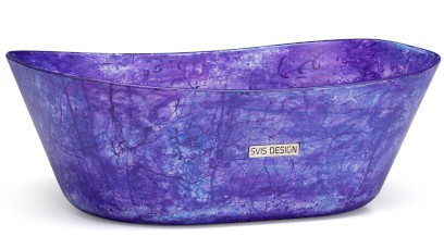 Umyvadlo 50 cm LIBRA BASIC - FANTASIA fialová a modrá, lak mat