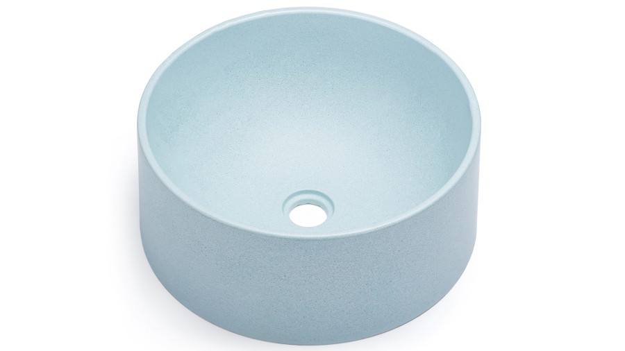 14893-umyvadlo_columba_basic_verylight_cobaltblue_01 Umyvadlo 40 cm COLUMBA BASIC - velmi světlá kobaltově modrá, bez dekoru, lak mat