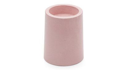 Svícen COLUMBA BASIC, výška 7,5 cm - velmi světlá cihlově červená, bez dekoru, lak mat