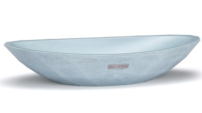 Umyvadlo 60 cm DIAMOND BRUSHED - velmi světlá kobaltově modrá, bez dekoru, lak mat