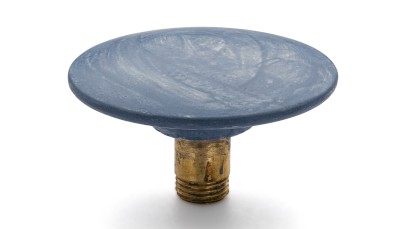 Šroubovací krytka výpusti 65 mm - PATINA, modrošedá, lak mat