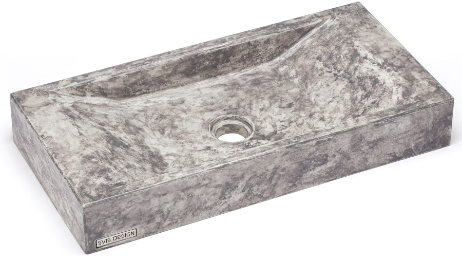 Umyvadlo 60 cm SIRIUS BASIC - FUZZY, šedá, lak mat