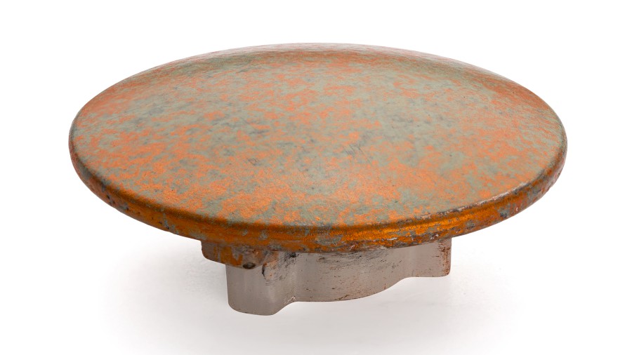 Vkládací krytka výpusti 65 mm - SMOKED METAL, měděná a zelená, lak polomatný