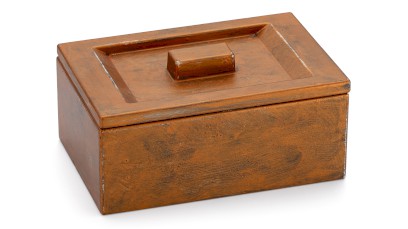 Box s víkem SIRIUS BASIC 001 - AGED METAL, měděná a černá, lak mat