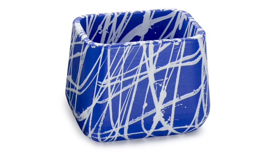 Kelímek PERSEUS BASIC - PUNK, modrá a bílá, lak mat