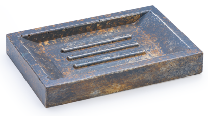 Mýdlenka 15 cm SIRIUS BASIC - GRANITE, modrošedá a okrová, lak polomatný