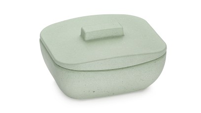 Box s víkem VIRGO BASIC 001 - světlá zelená, bez dekoru, lak mat