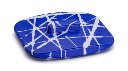 Víko COLUMBA BASIC 001 - PUNK, modrá a bílá, lak mat