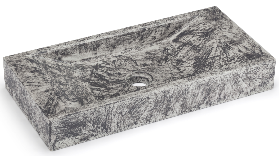 Umyvadlo 60 cm SIRIUS BASIC - STONE, šedá, lak mat