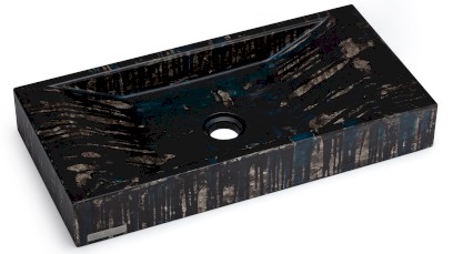 Umyvadlo 60 cm SIRIUS BASIC - BLACKSMITH, černá a modrá, lak mat