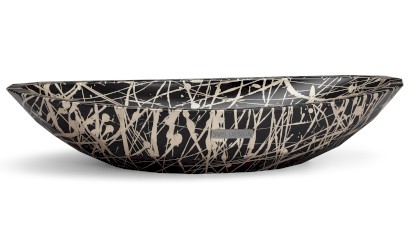 Umyvadlo 60 cm DIAMOND BASIC - PUNK černá a champagne, lak polomatný