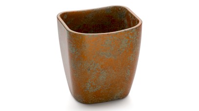 Kelímek VIRGO BASIC - SMOKED METAL, měděná a zelená, lak polomatný