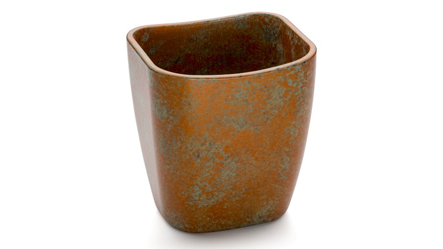 Kelímek VIRGO BASIC - SMOKED METAL, měděná a zelená, lak polomatný