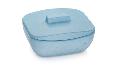 Box s víkem VIRGO BASIC 001 - střední kobaltově modrá, bez dekoru, lak mat