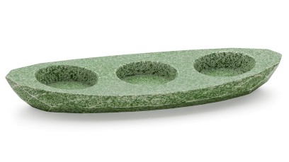 Svícen DIAMOND BASIC na 3 svíčky - SPLASH, zelená, lak mat