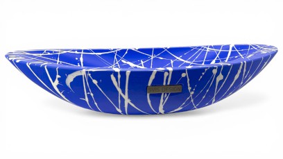 Umyvadlo 60 cm ORION BASIC - PUNK, modrá a bílá, lak mat