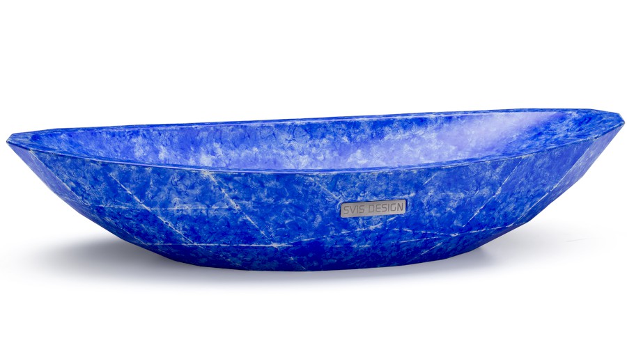 Umyvadlo 60 cm DIAMOND BASIC - FINGER PAINTING, modrá, lak mat