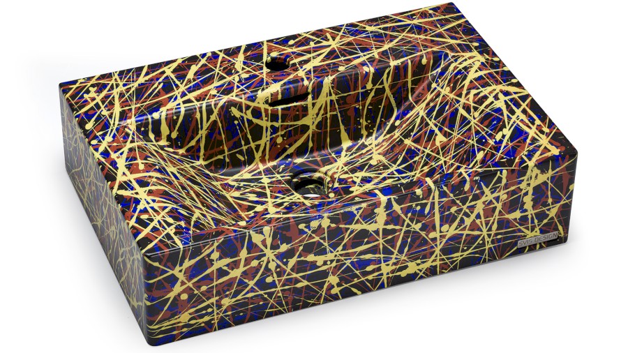 14845-umyvadlo_pyxis_basic_punk_black_01 Umyvadlo 60 cm PYXIS BASIC s přepadem, s otvorem pro baterii - PUNK, černá, lak mat