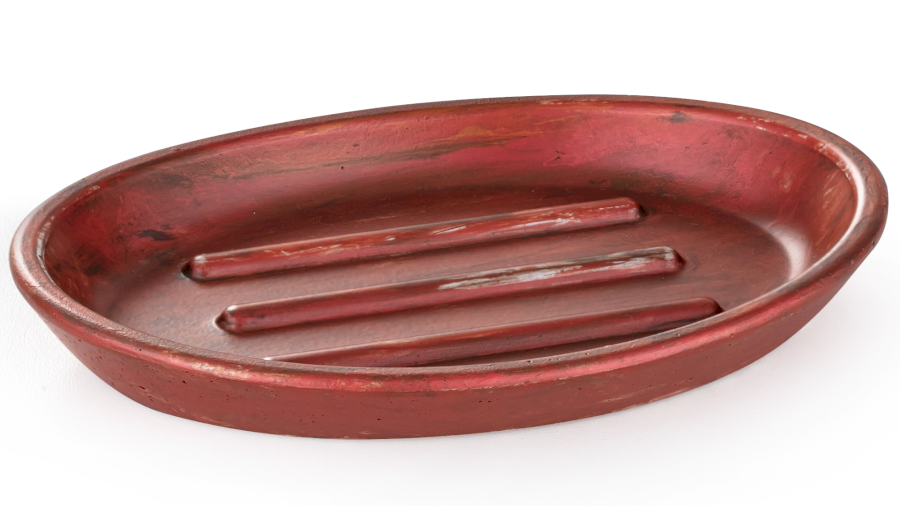 Mýdlenka 15 cm ORION BASIC - AGED METAL metalická červená a měděná, lak mat