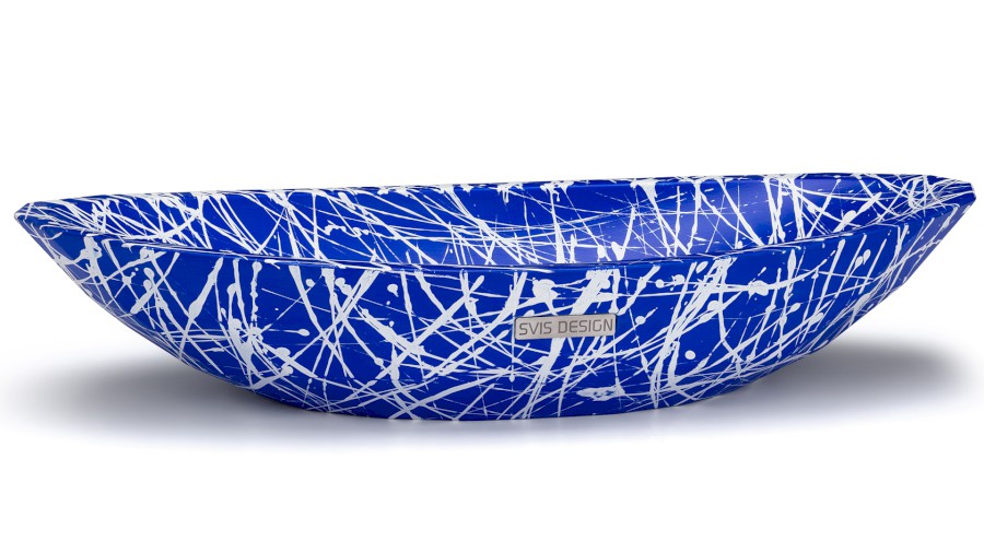 Umyvadlo 60 cm DIAMOND BASIC - PUNK modrá a bílá, lak mat