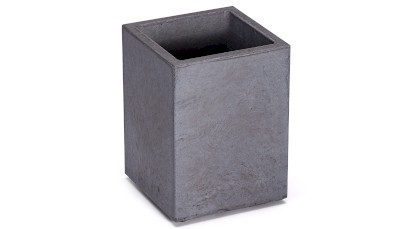 Květináč SIRIUS BASIC 20x20x26 cm - velmi tmavá šedá, bez dekoru, bez laku