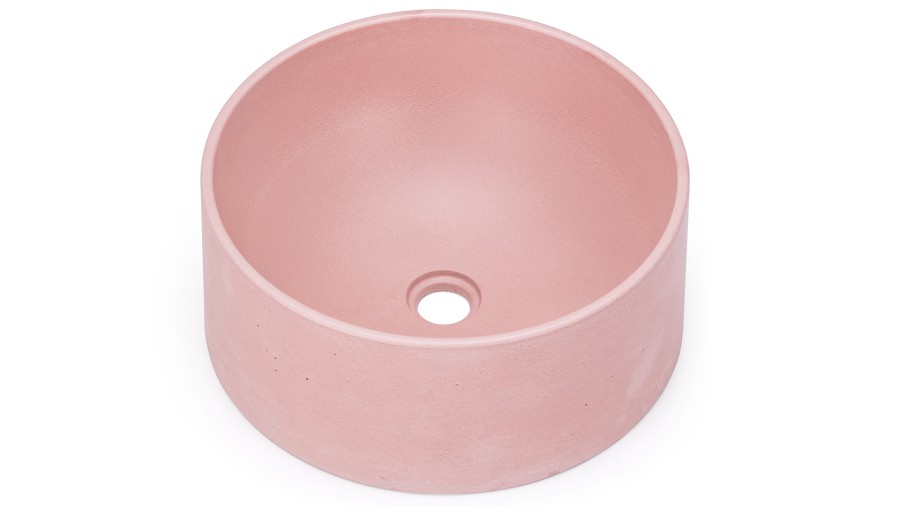 14923-umyvadlo_columba_basic_verylightterracotta_01 Umyvadlo 40 cm COLUMBA BASIC - velmi světlá cihlově červená, bez dekoru, lak mat