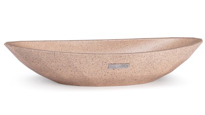 Umyvadlo 60 cm DIAMOND HARDCORE - světlá okrová, bez dekoru, lak mat