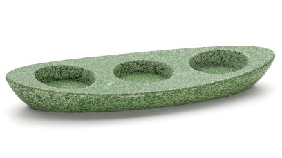 Svícen ORION BASIC na 3 svíčky - SPLASH, zelená, lak mat