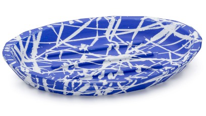 Mýdlenka 15 cm DIAMOND BASIC - PUNK modrá a bílá, lak mat